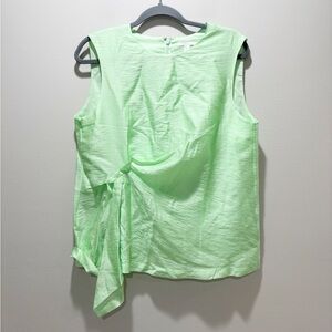 COS Women’s Sleeveless Green Draped Top Vibrant Lime Lined Size 12